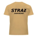 Koszulka strażacka piaskowa, OSP-PSP, Indywidualny Haft, T-shirt