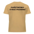 Koszulka strażacka piaskowa, OSP-PSP, Indywidualny Haft, T-shirt