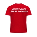Czerwona koszulka strażacka , OSP-PSP, Indywidualny Haft, T-shirt