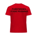 Czerwona koszulka strażacka , OSP-PSP, Indywidualny Haft, T-shirt