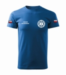 Niebieska Koszulka Ratownik Medyczny Indywidualny HAFT Lekarz T-SHIRT