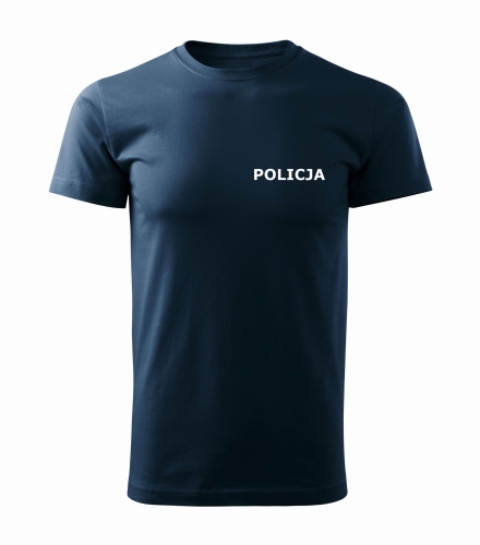 Granatowa Koszulka Męska Policja