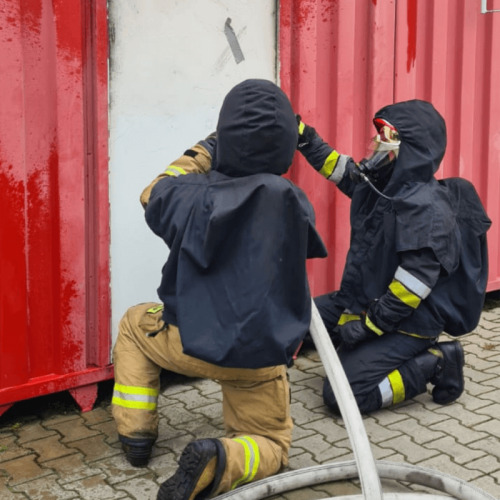 Ponczo ochronne treningowe do trenażerów, kontenerów ogniowych