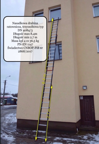 Drabina nasadkowa trzyosobowa dn4084/3 4 x 10