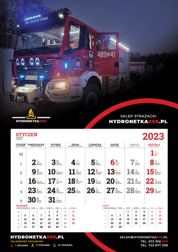 Kalendarz Strażacki  jednodzielny na rok 2023