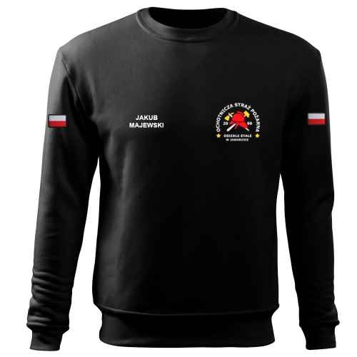 Czarna bluza strażacka OSP / PSP Haft