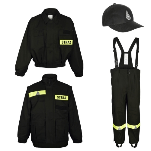 Ubranie koszarowe strażaka, 4-częściowe, Kamizelka długi rękaw -  beaver