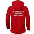 Dziecięca Haftowana Czerwona MDP Kurtka Softshell Personalizacja Membrana Kaptur