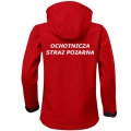 Dziecięca Haftowana Czerwona Kurtka Strażacka Softshell Personalizacja Membrana Kaptur