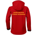 Dziecięca Haftowana Czerwona Kurtka Strażacka Softshell Personalizacja Membrana Kaptur