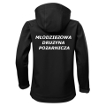 Dziecięca Haftowana Czarna MDP Kurtka Softshell Personalizacja Membrana Kaptur