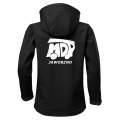 Dziecięca Haftowana Czarna MDP Kurtka Softshell Personalizacja Membrana Kaptur