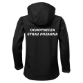 Dziecięca Haftowana Czarna Kurtka Strażacka Softshell Personalizacja Membrana Kaptur