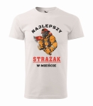 Biała Koszulka Najlepszy Strażak w Mieście