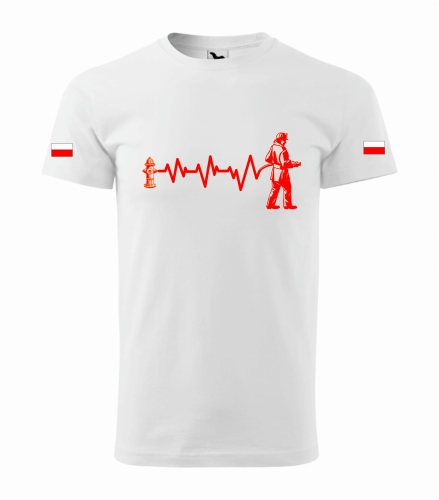 Biała Koszulka  Strażak Puls