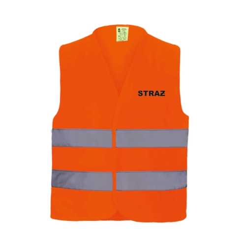 Strażacka Pomarańczowa kamizelka ostrzegawcza