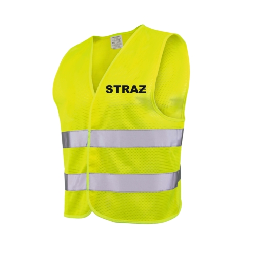 Strażacka Żółta kamizelka ostrz. siatkowa