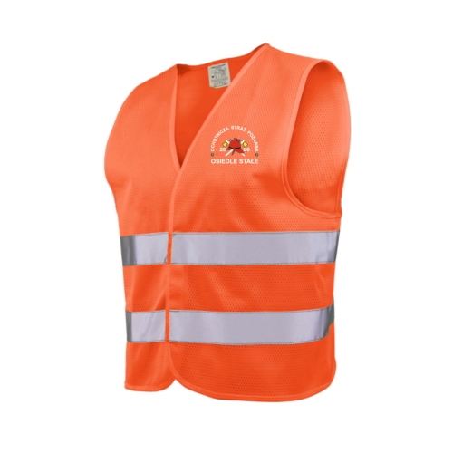 WŁASNY PROJEKT Pomarańczowa kamizelka ostrz. siatkowa