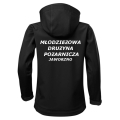 Dziecięca Czarna Kurtka Softshell Strażacki Personalizacja Termotransfer DTF Membrana Kaptur