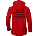 Dziecięca Czerwona MDP Kurtka Softshell Personalizacja Termotransfer DTF Membrana Kaptur