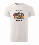 Biała Koszulka Strażak Maciuś z Hydrantem