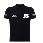 Koszulka POLO strażacka MDP Indywidualny DTF Czarna