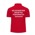 Czerwona koszulka Polo MDP z krótkim rękawem / Koszulka POLO strażacka MDP Indywidualny DTF Czerwona