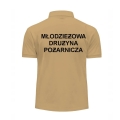 Piaskowa koszulka Polo MDP z krótkim rękawem / Koszulka POLO strażacka MDP Indywidualny DTF Piaskowa