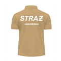 Piaskowa koszulka Polo męska z krótkim rękawem / Koszulka POLO strażacka OSP-PSP Indywidualny DTF Piaskowa