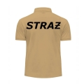 Piaskowa koszulka Polo męska z krótkim rękawem / Koszulka POLO strażacka OSP-PSP Indywidualny DTF Piaskowa