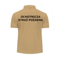 Piaskowa koszulka Polo męska z krótkim rękawem / Koszulka POLO strażacka OSP-PSP Indywidualny DTF Piaskowa