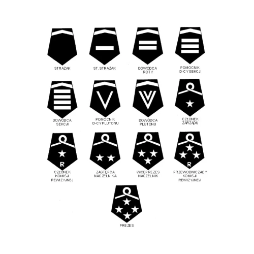 Dystynkcje OSP do Munduru Galowego / Patki dystynkcyjne do Munduru Galowego