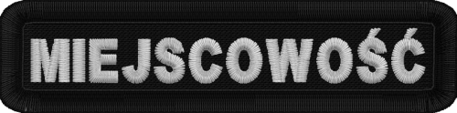 Miejscowość Identyfikator Haftowany Rzep 8.5 cm x 2 cm