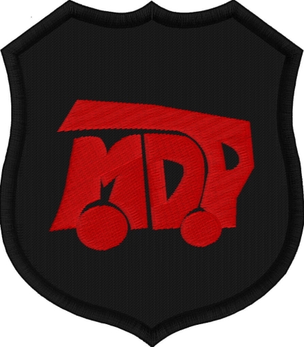 MDP Czarny Emblemat  naramienny naszywka
