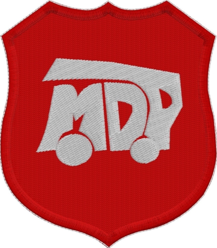 MDP Czerwony Emblemat  naramienny naszywka