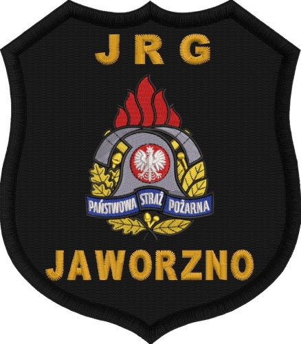 PSP Personalizacja Czarny Emblemat  naramienny naszywka JRG