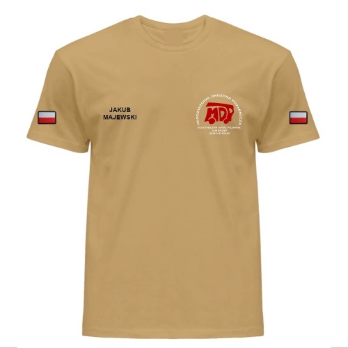 Dziecięca Piaskowa koszulka strażacka  MDP Indywidualny Haft T-shirt