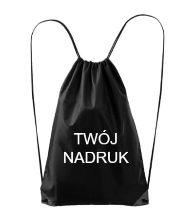 Czarny worek sportowy z Twoim Nadrukiem