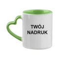 Kolorowy Kubek Ceramiczny Serce z Twoim Nadrukiem