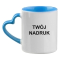 Kolorowy Kubek Ceramiczny Serce z Twoim Nadrukiem