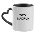 Kolorowy Kubek Ceramiczny Serce z Twoim Nadrukiem