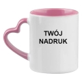 Kolorowy Kubek Ceramiczny Serce z Twoim Nadrukiem