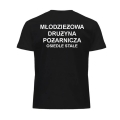 Dziecięca Czarna Koszulka strażacka MDP Indywidualny Haft T-shirt