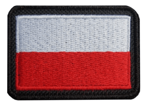 Flaga Polski  7 x 4 cm Rzep Haft