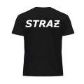 Czarna Koszulka z długim rękawem strażacka OSP-PSP Indywidualny Haft T-shirt