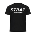 Czarna Koszulka z długim rękawem strażacka OSP-PSP Indywidualny Haft T-shirt