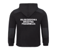 Czarny Polar Strażacki MDP - Młodzieżowa Drużyna Pożarnicza / Kaptur Haftowany