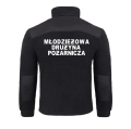 Czarny Polar Strażacki MDP - Młodzieżowa Drużyna Pożarnicza / Kaptur Haftowany